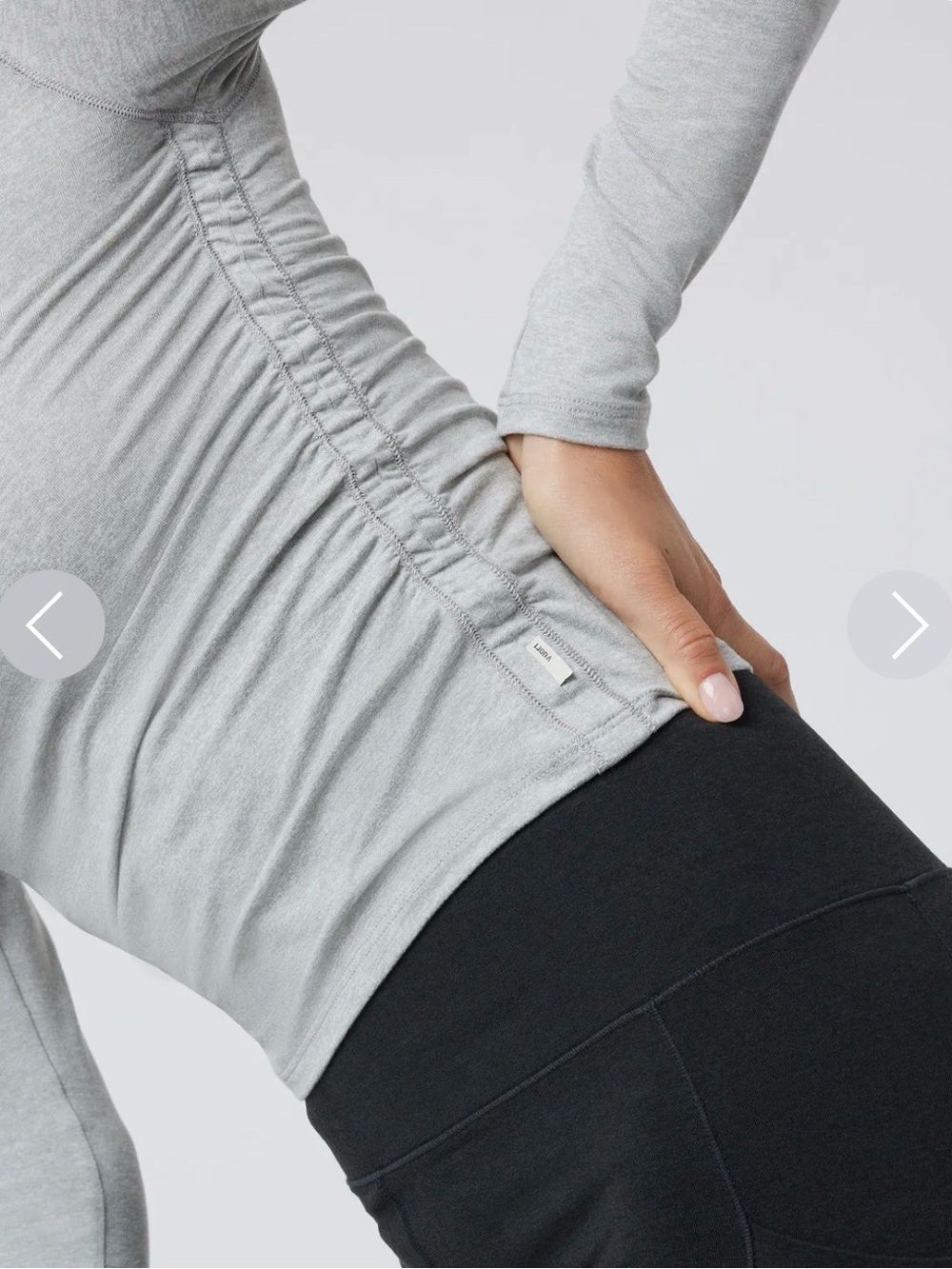 VUORI Halo ruched long-sleeve stretch-woven long sleeve